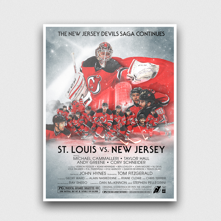 new jersey devils game day poster