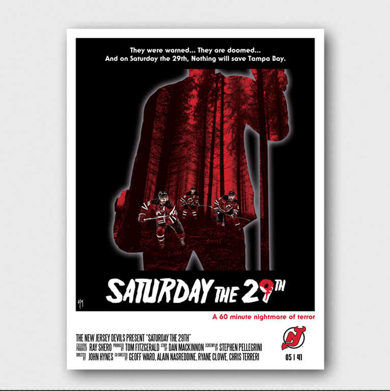 new jersey devils game day poster
