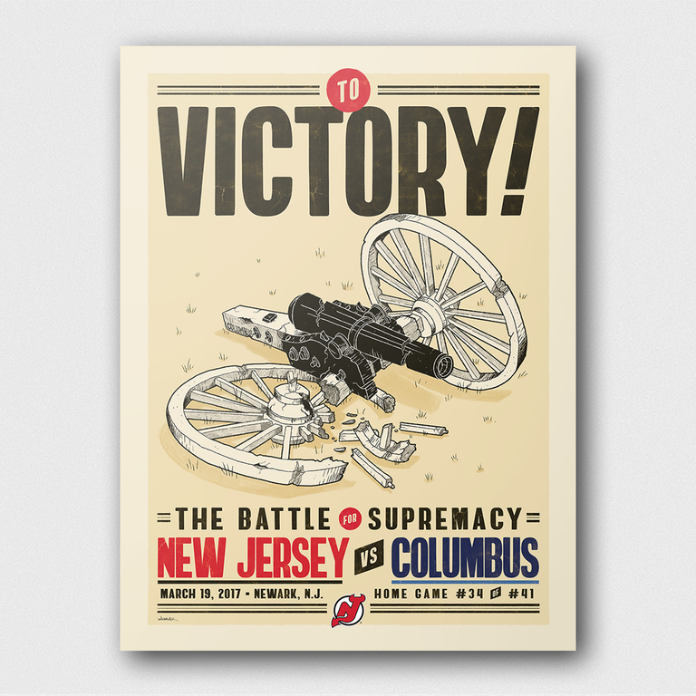 new jersey devils game day poster