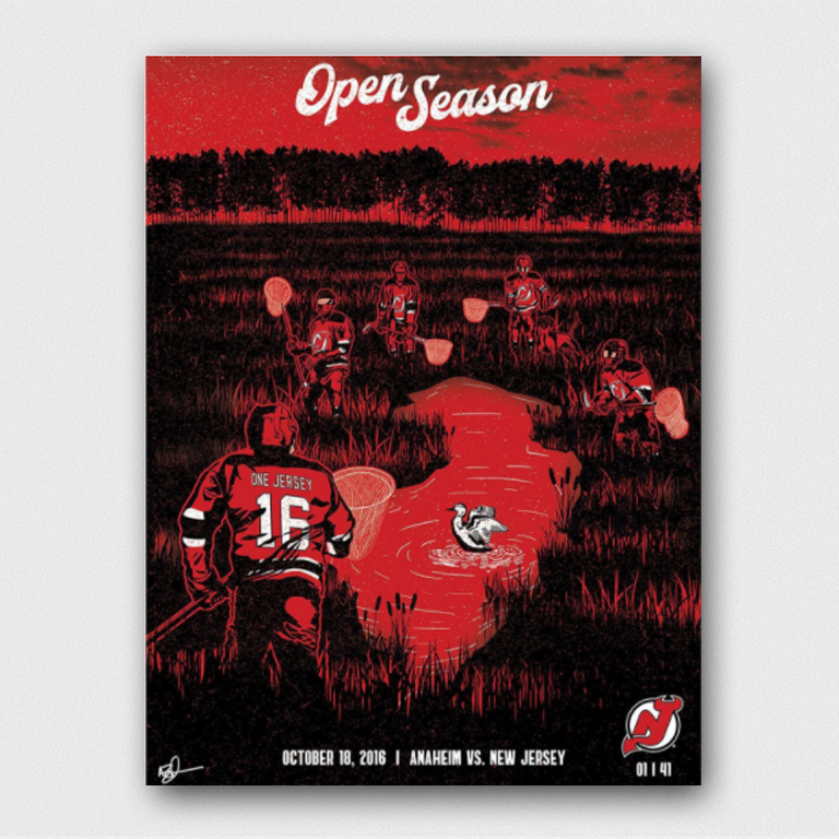 new jersey devils game day poster