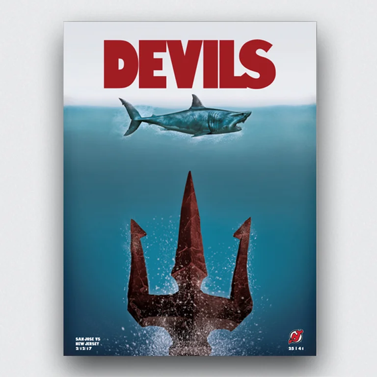 new jersey devils game day poster