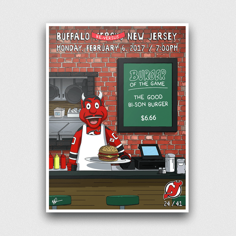 new jersey devils game day poster