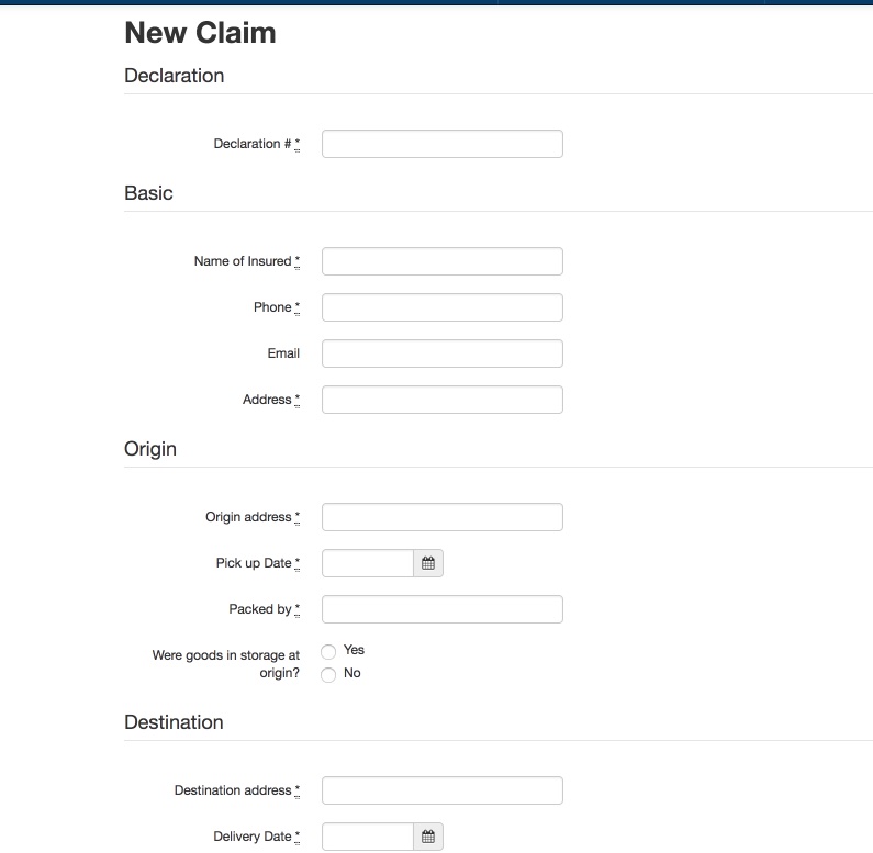 The Old Claim Form