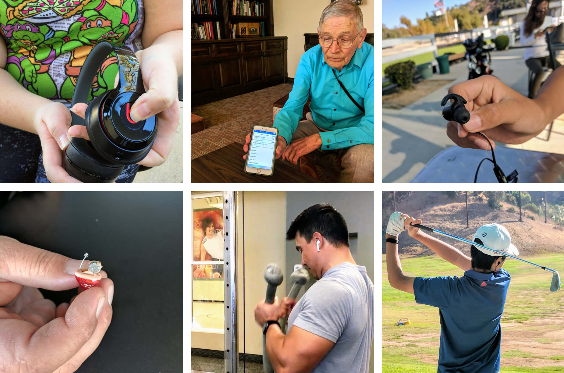 We interviewed and observed 30 people, from hearing aid users to music loving athletes, to gain insight into the challenges facing our team.