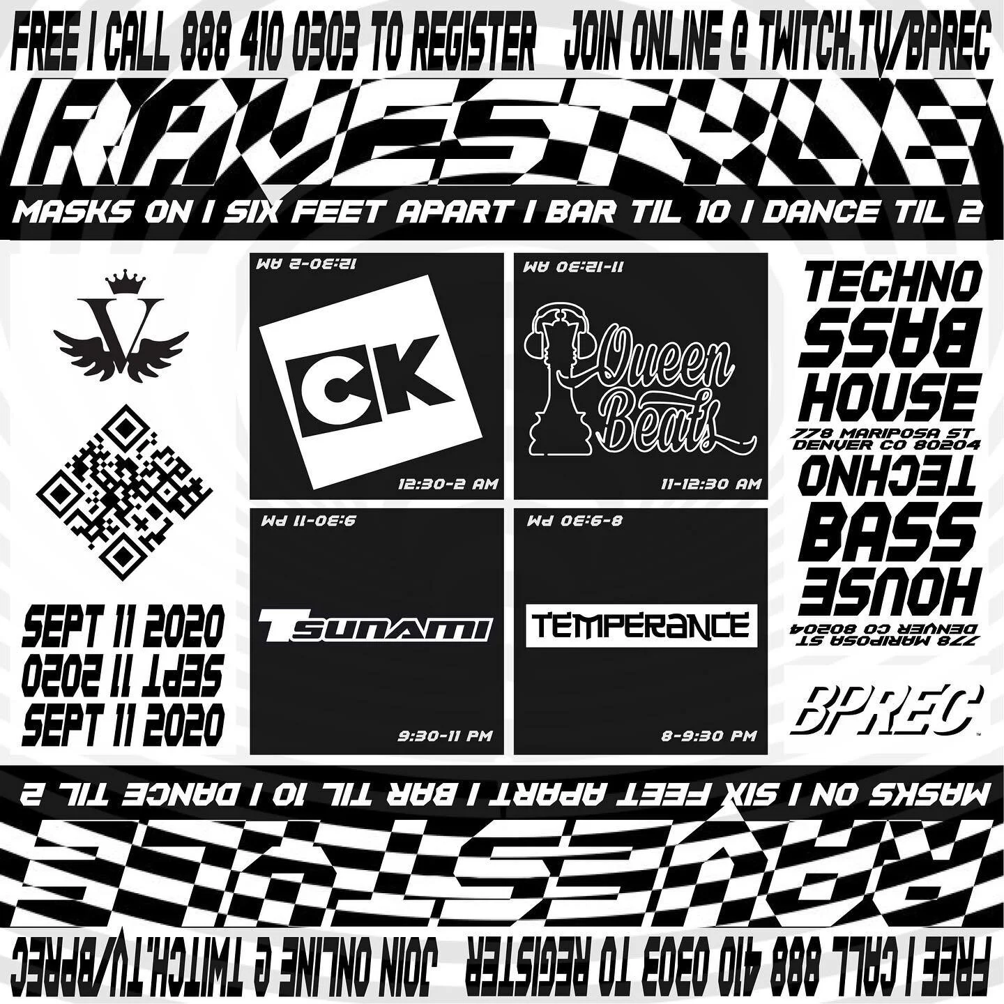 a.k.a. round two a.k.a. official R-Evolution Sessions pre-show a.k.a. RAVESTYLE - 9/11/20 w/ @queenbeats422 and tSUNAMI and Temperance. Lotsa beats. Call 888-410-0303 for more info ✌️
