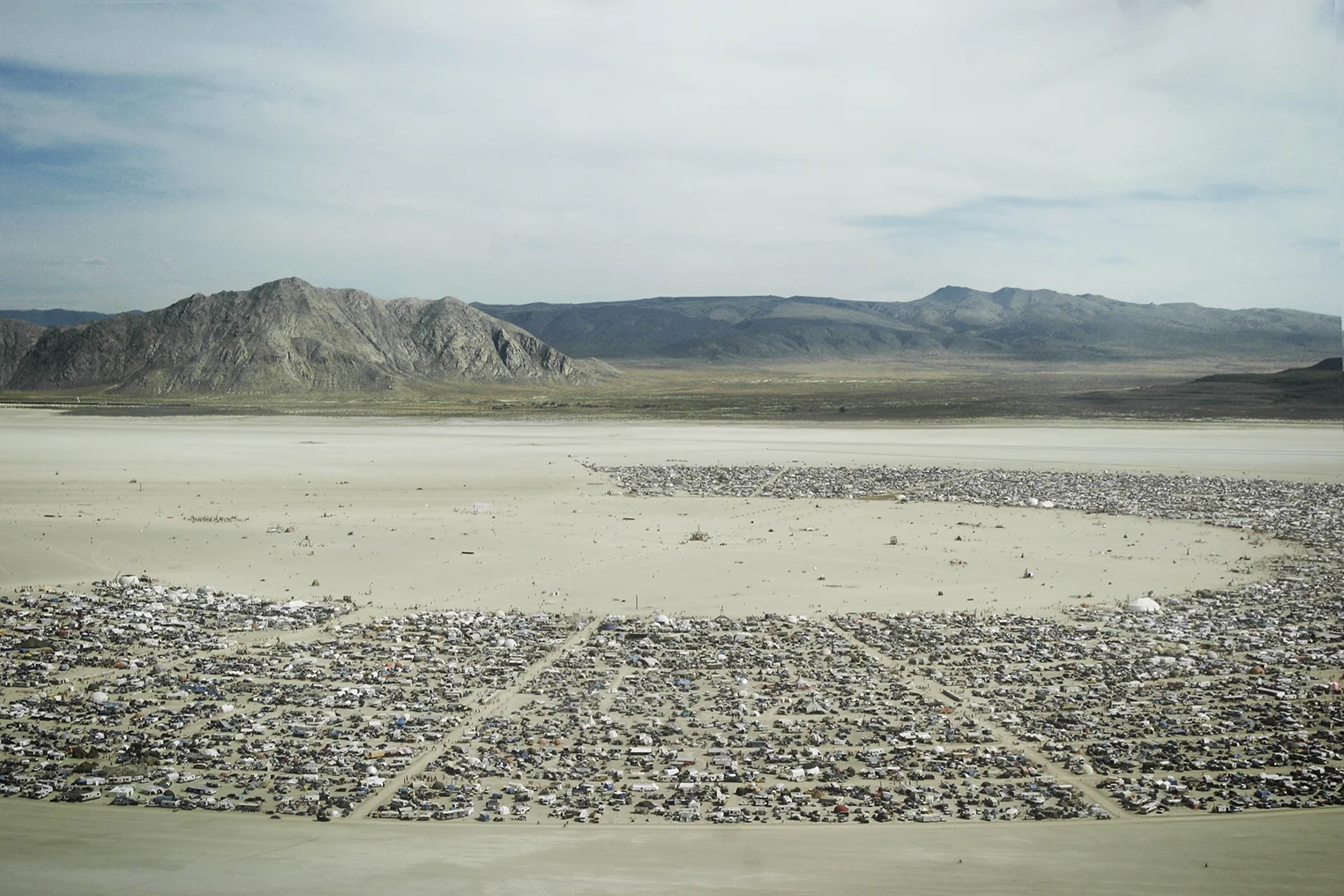 Shot from a cessna, at Burningman 2006. 