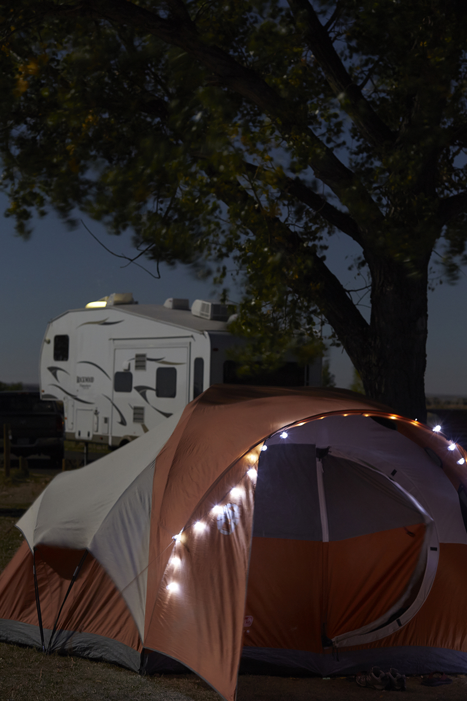 My campsite in the Badlands, South Dakota, from where I shot the photo you see above (the pic prior to this one)