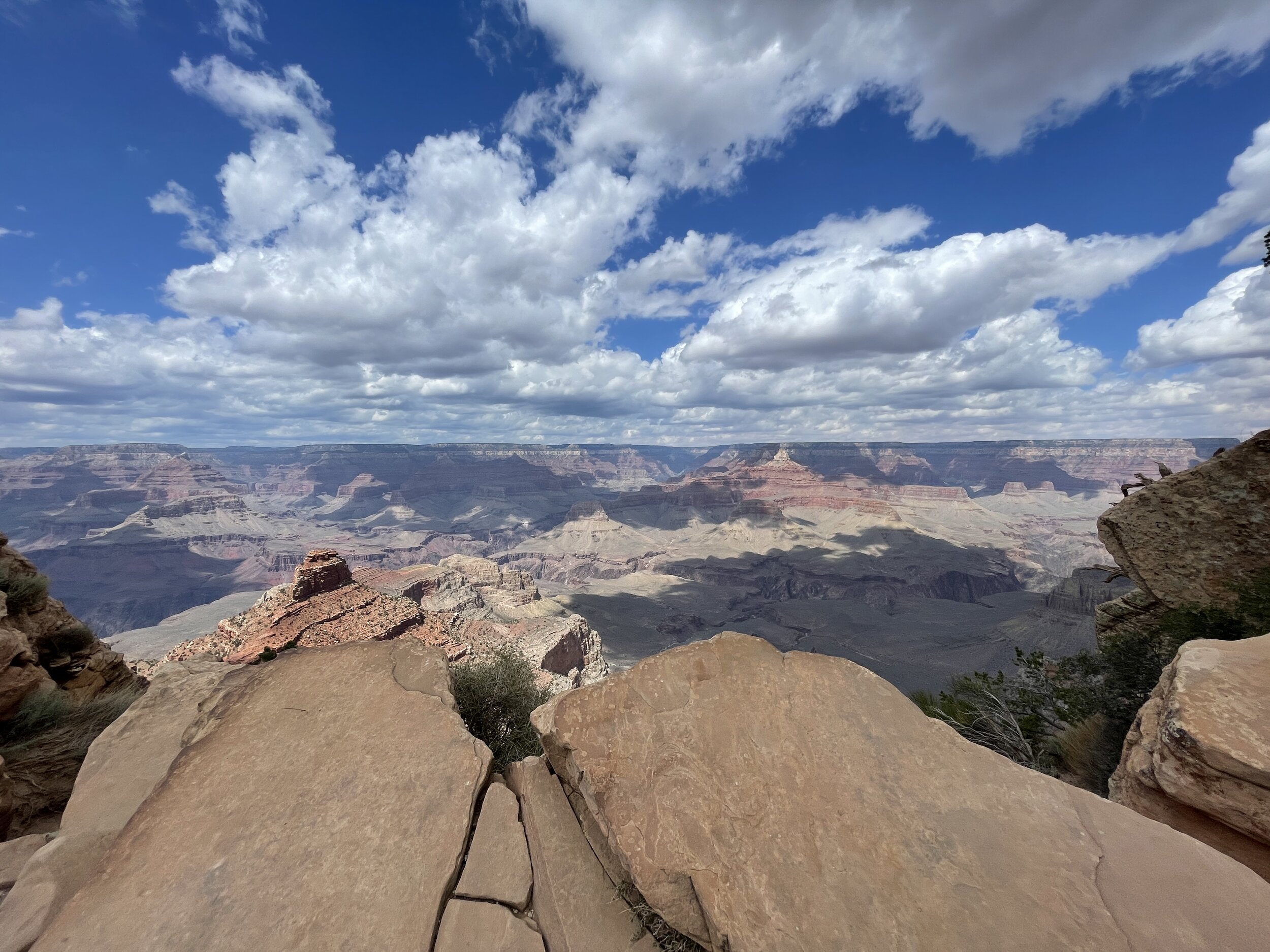 The view from the South Rim at the start of our hike.