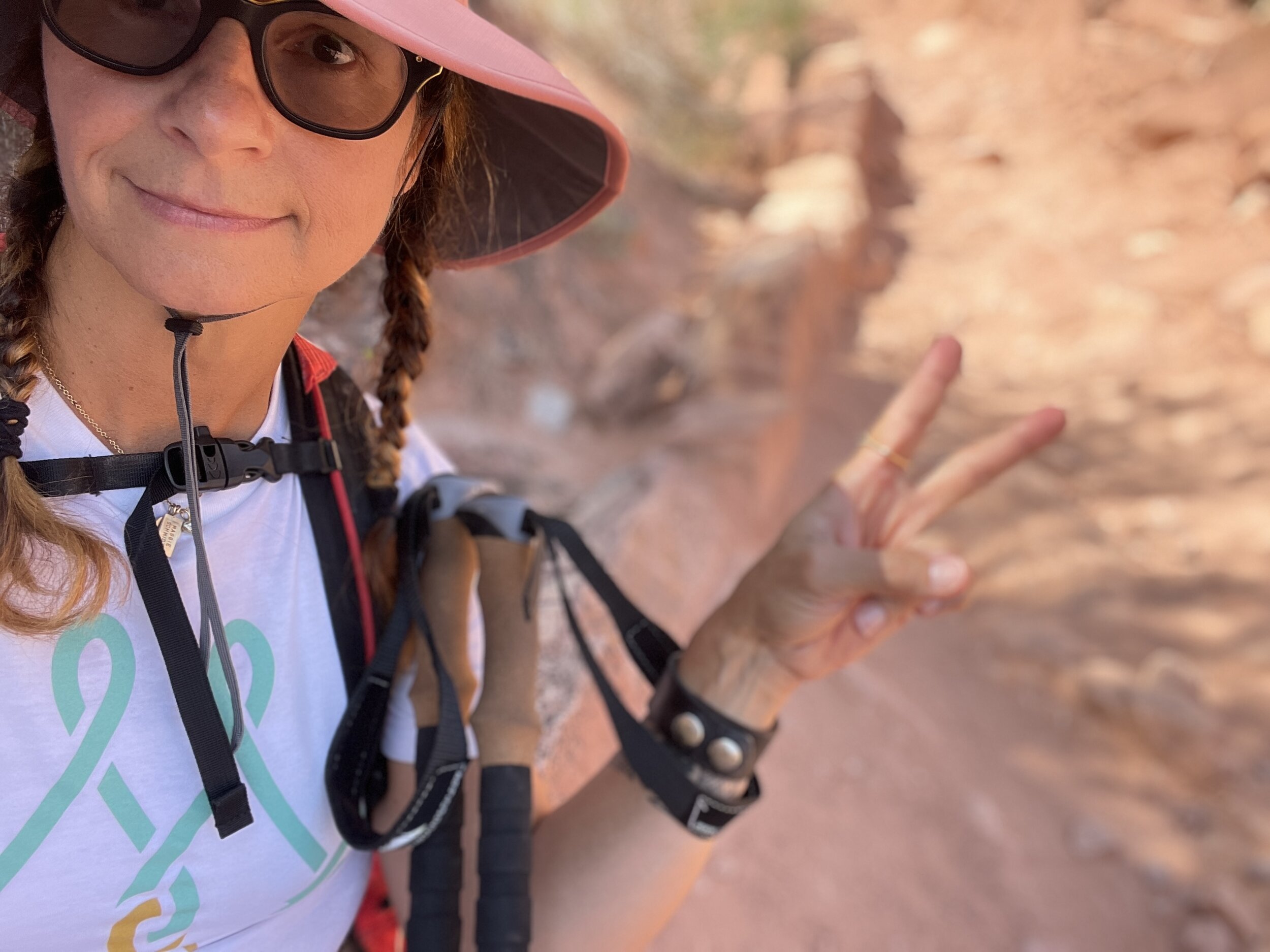 Hiking up Bright Angel Trail. Peace y'all…