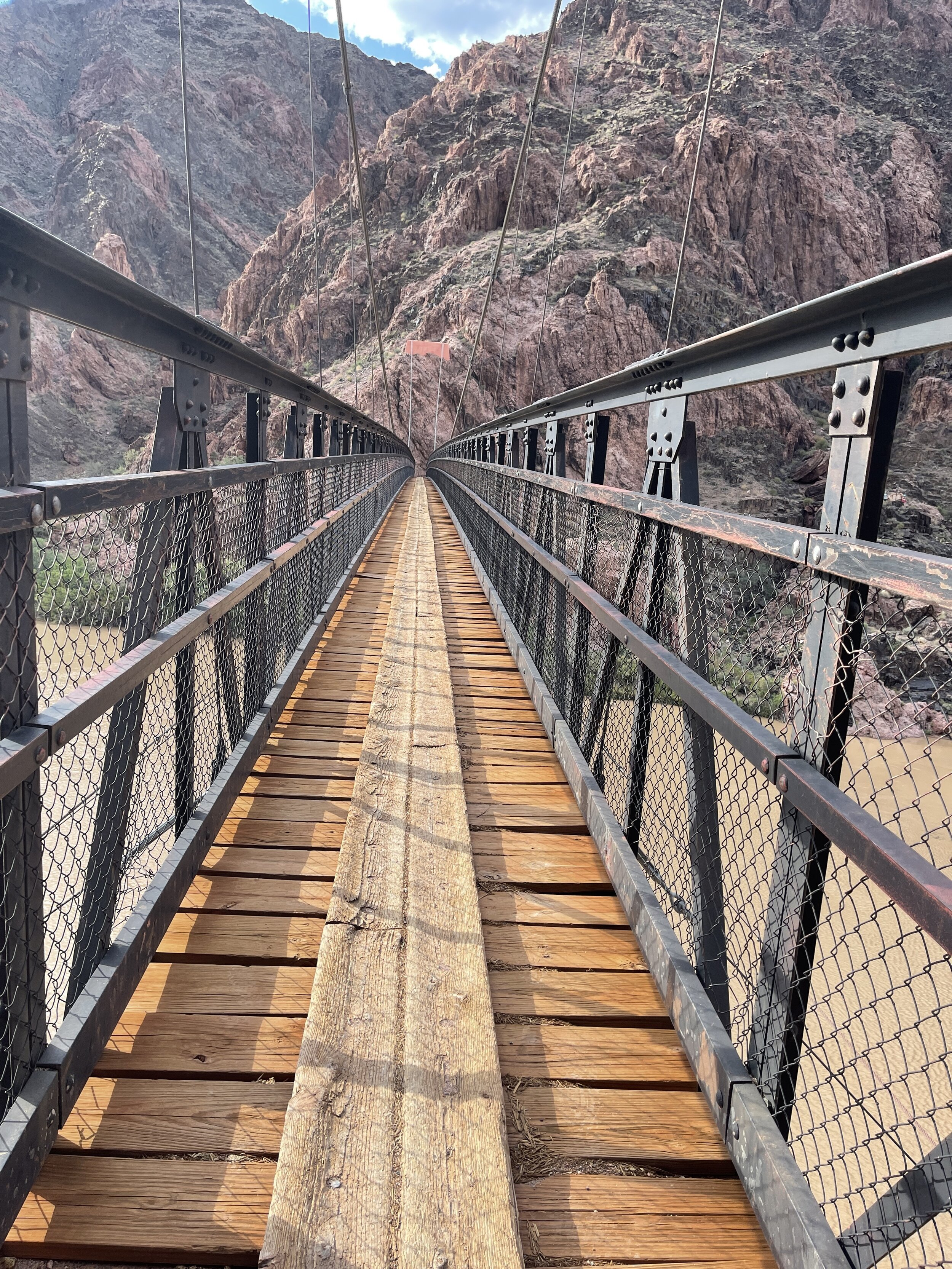 Another photo of the Kaibab Trail Suspension Bridge where Maggie took the video of herself and us. We cried alot when we came upon it. She wanted to watch the video again and revisit the Canyon. 