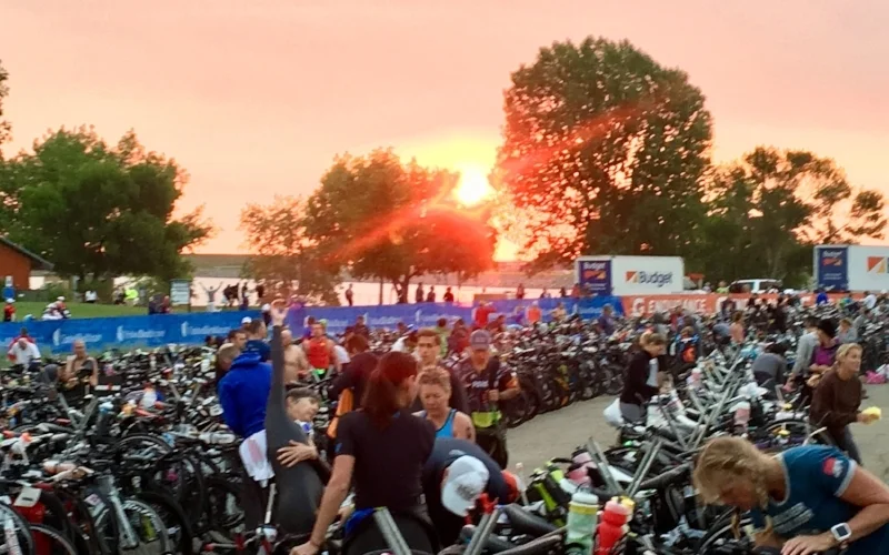 The sunrise was beautiful that morning!