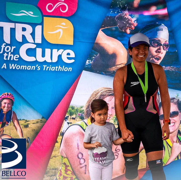 Louie, one of Coach Kurt’s athletes, after finishing her first triathlon!