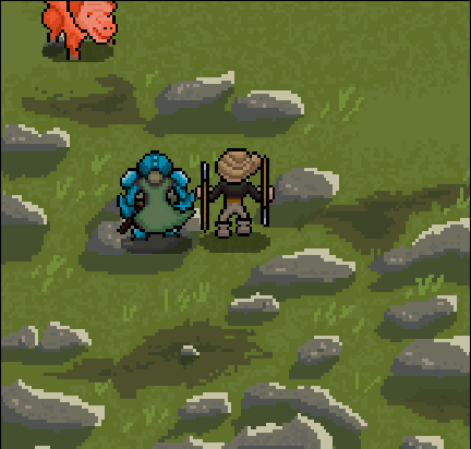 The spear woman's attack has been made more clear and her hair has been textured. She can kite units from one space away.