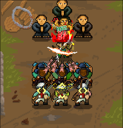 The knights Templar is a trio of knights. They are able to block an attack 40% of the time.