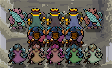This week we spent a lot of time setting up which colors each unit could roll as and we ended up with quite a large amount of varying unit colors. We hope it will be fun to collect certain colored units and we intend on adding skins that you can set units to in the future.