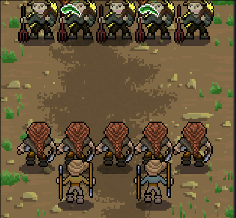 Since that post last year we have reworked every character sprite in the game, added animation to all backgrounds, created a new system for damage VFX and gave all units including the druid new VFX for their abilities. There have been many more changes as well that don't effect this particular scene.