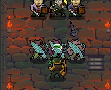 The Wulver can create a breath of safety by wrapping the unit in front of him in a cocoon for a brief period of time. You will notice that the druid in the back is healing the Wulvers, but he also has a ring that enables him to attack the 3 units that are stunned from a safe distance.