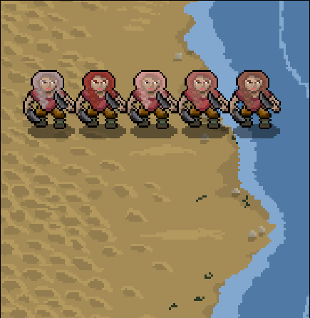 Many units have secondary keys, For the blade maiden this is her hair. We are still working on getting proper color ranges for her hair but I’m starting to like the way her hair is rolling now. Some of the pink colors might be a bit aggressive still though.