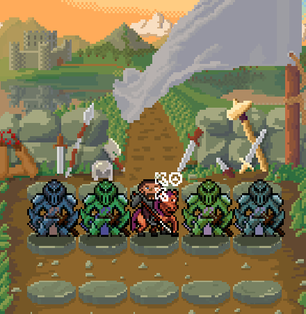 I also wanted to show that if you want to save time you don’t need to use the stat box. You can just throw weapons armor and rings on to units that have slots for them directly. This is very useful if you want to make a new army very quickly and try out a new strategy to see if it works. We really wanted to make sure you could build in both a very detailed way and also a very quick and easy way. Even when you build quickly you can still see from the images what type of item you are giving the unit and also what rarity it is.