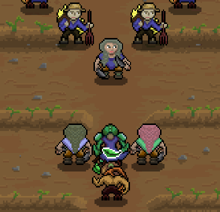 We also have an exciting visual change this week! Kiril redesigned the druid unit to make it more clear and interesting. He gave him horns and hooves. He also no longer wears a shirt making him a little more natural. He also now has keyed hair which allows us to change is hair color. In this fight it was important for me to keep the enemy druids away from the enemy front line so they couldn’t do any healing.