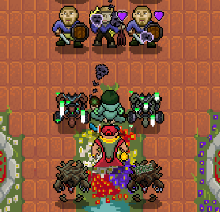 The Cardinal is able to buff the attack of two spaces, If you slide him around right before combat and hand out his attack buff to all units you will deal a lot more damage. Kiril gave him some gold trinkets to signify that he is a rare unit, and he also cleaned up his animations.