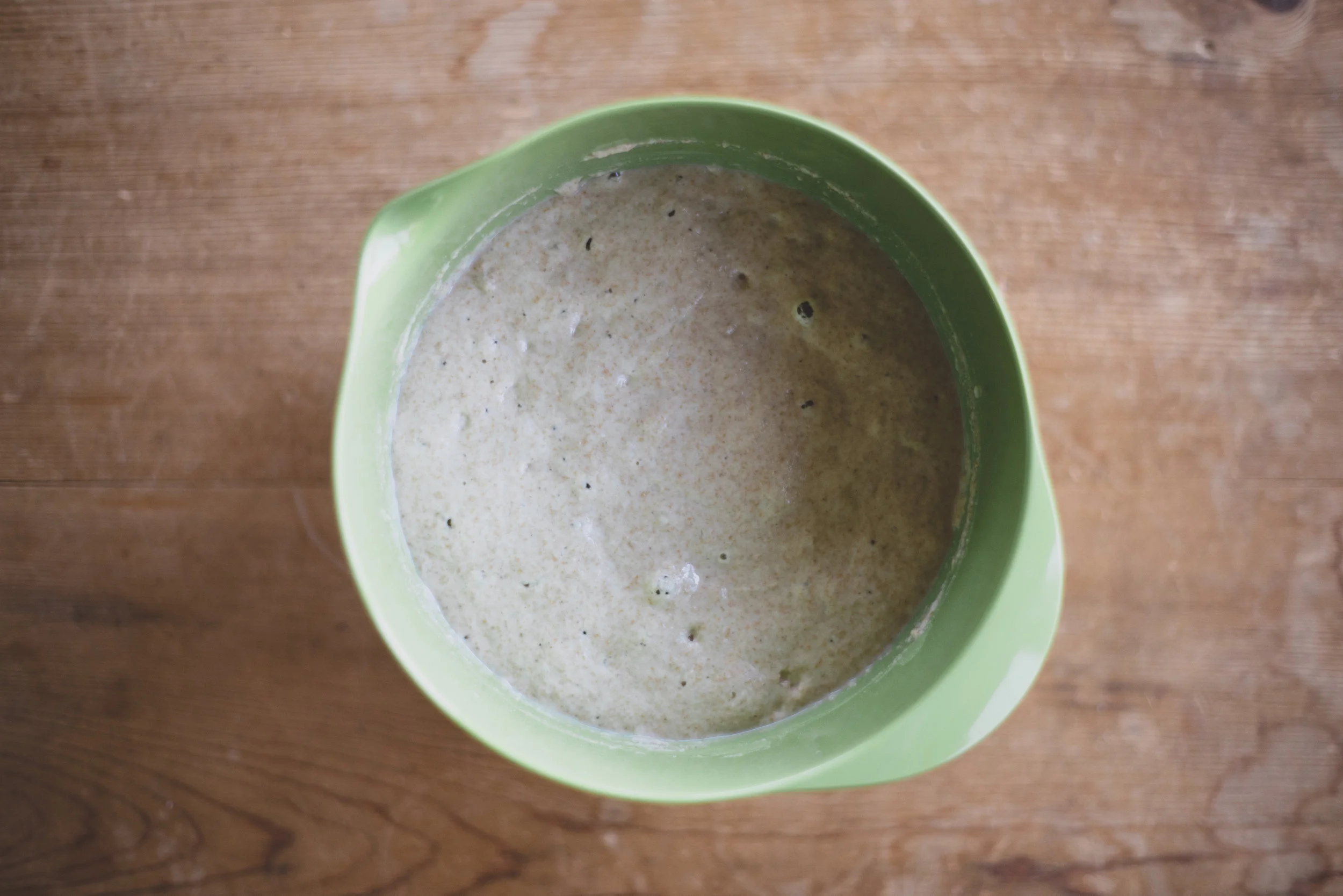 Levain after sitting overnight, about 12 hours