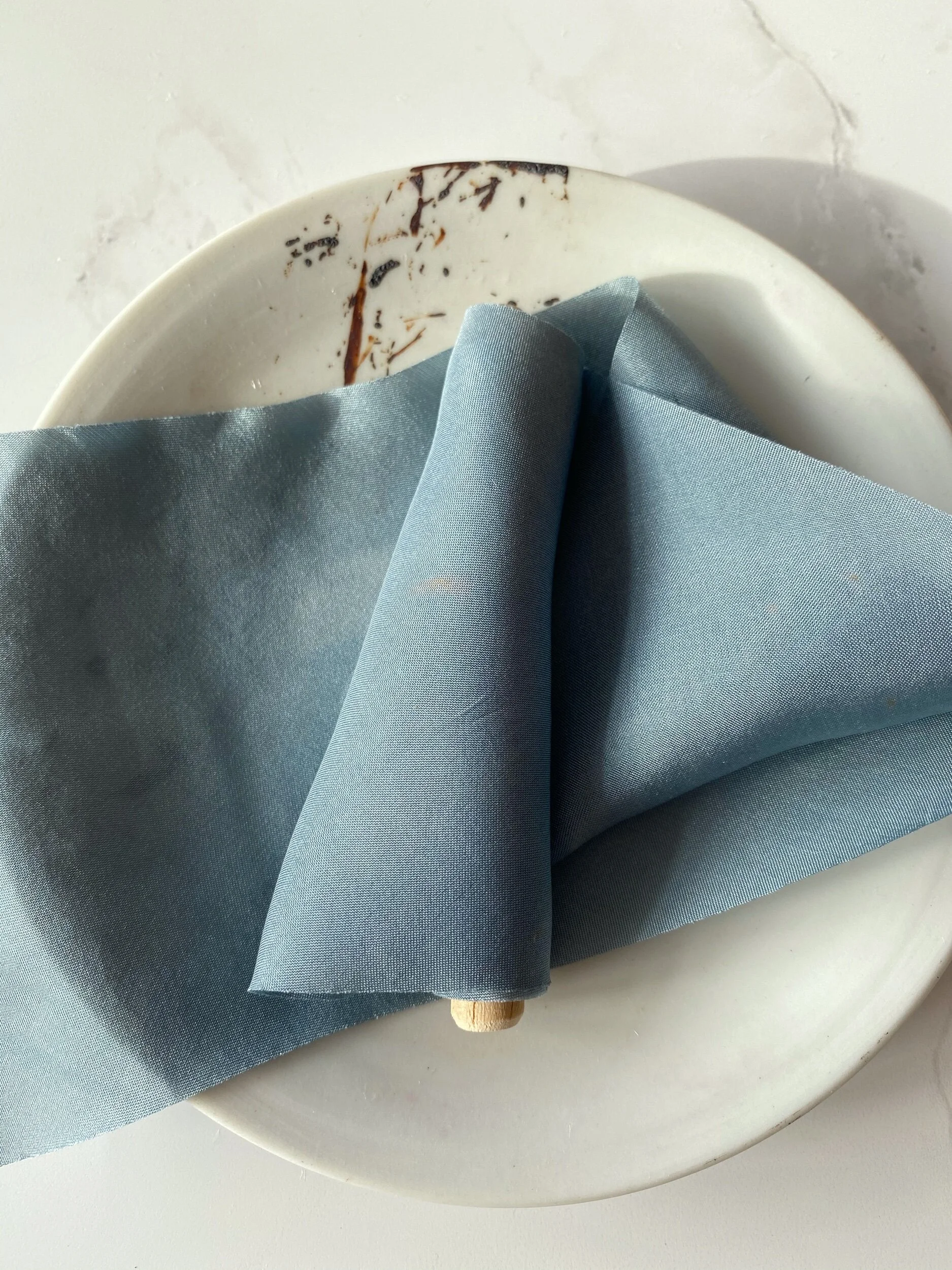 Heirloom silk naturally dyed silk ribbon using plant dyes teal silk ribbon 2022