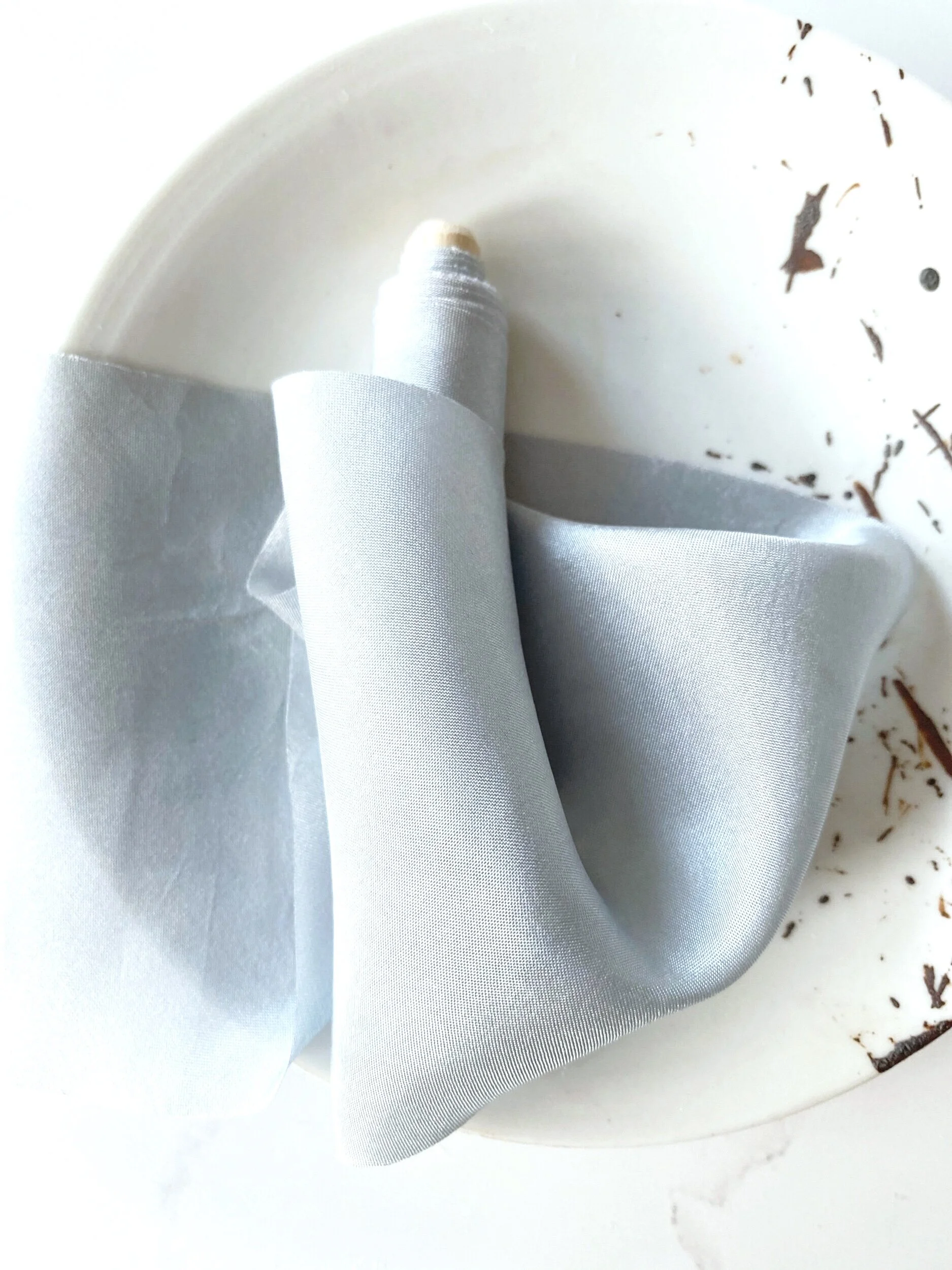 Heirloom silk naturally dyed silk ribbon using plant dyes pale blue silk ribbon 2022