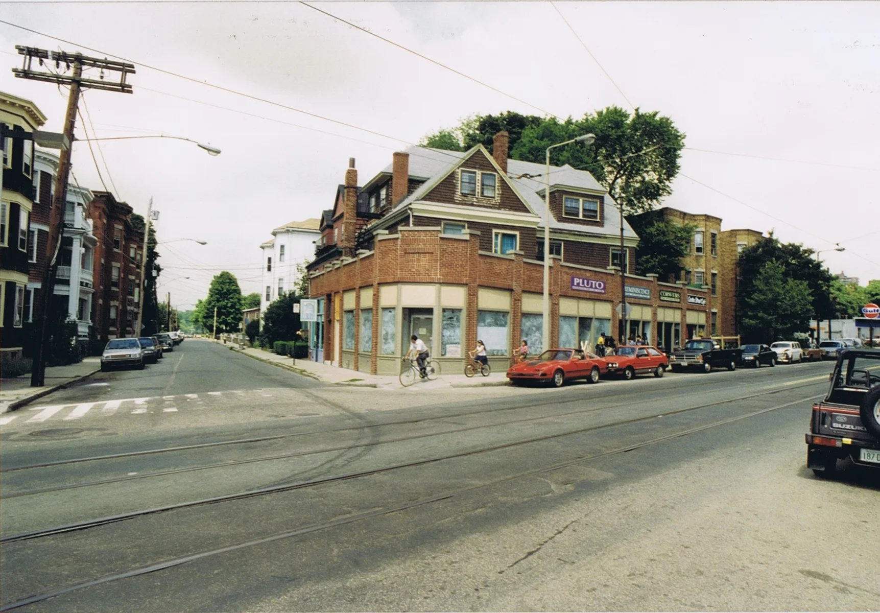 605 Centre St. looking west down Pond St. toward Jamaica Pond, 1993