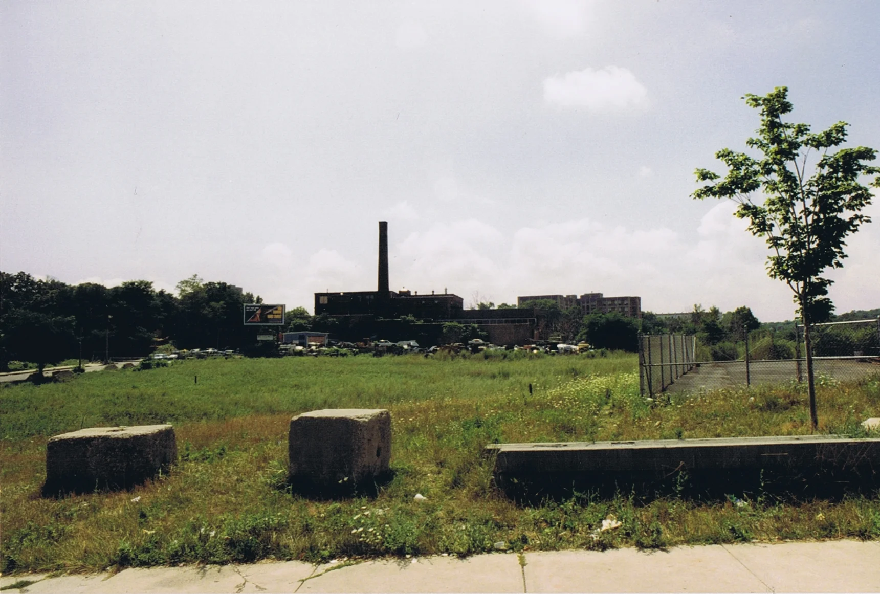 Vacant lot at Amory St. & Centre St. looking south down Amory, 1993