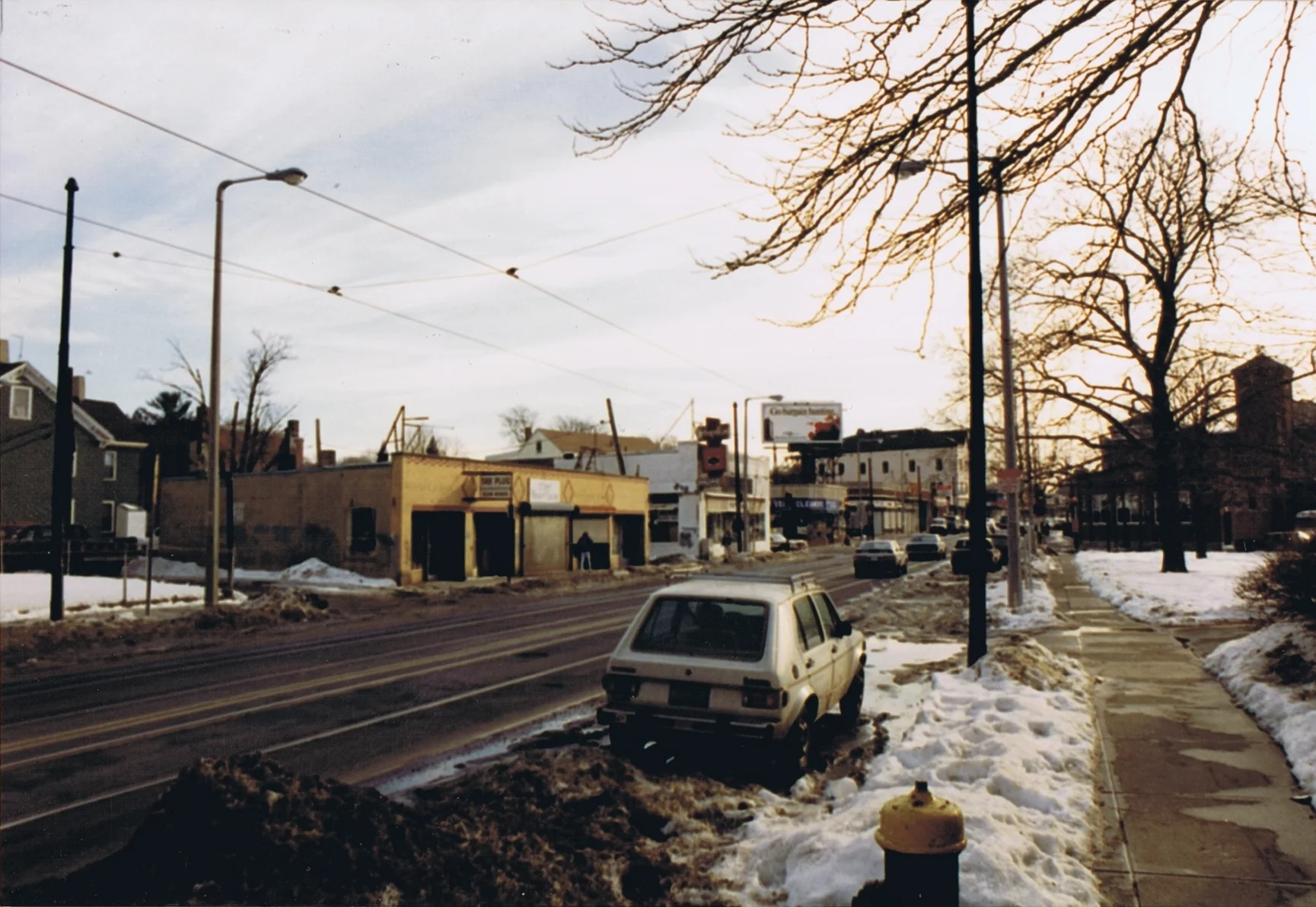 Centre St. looking south past the 1 st Baptist Church at Myrtle St., 1993