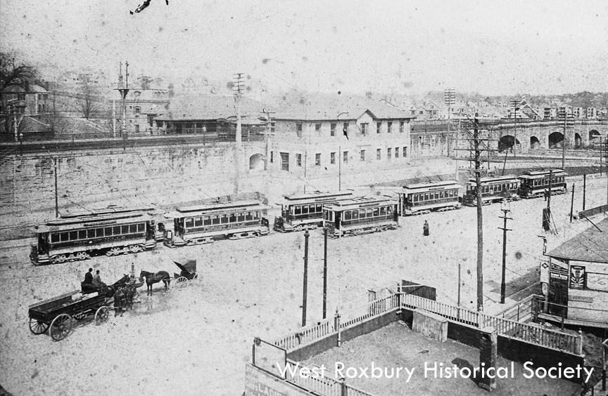   Forest Hills railroad station, ca. 1912 courtesy of West Roxbury Historical Society  
