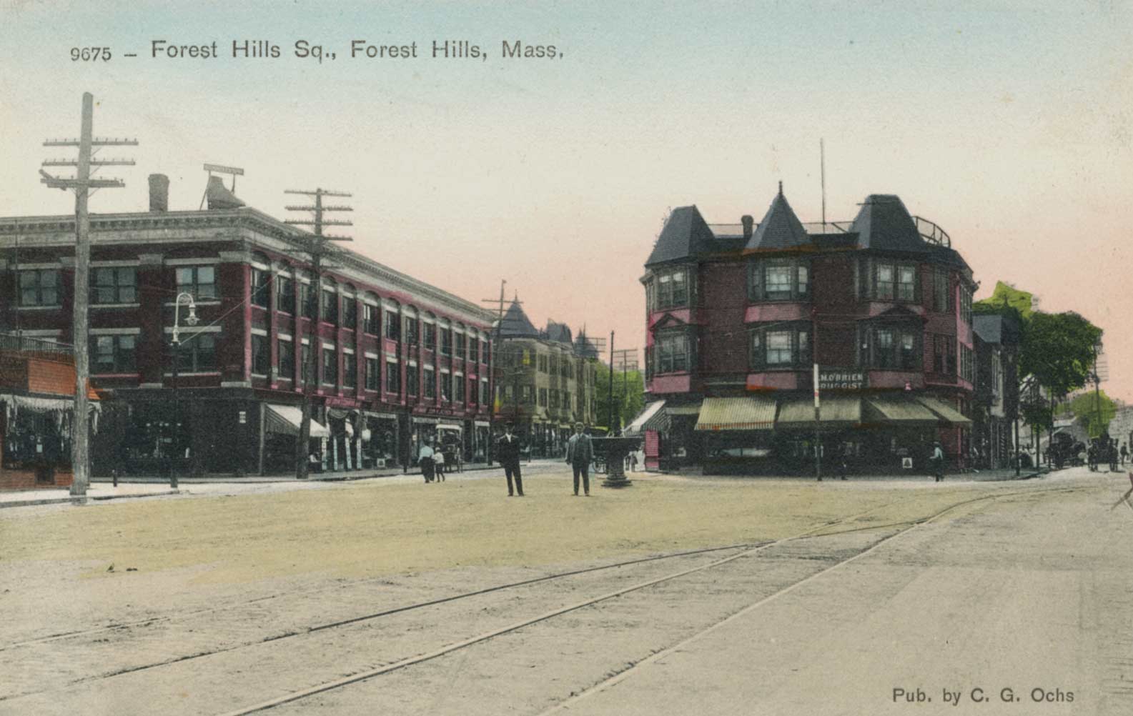   View of Forest Hills. Scanned from a postcard donated by Annie Finnegan, November 2007.  