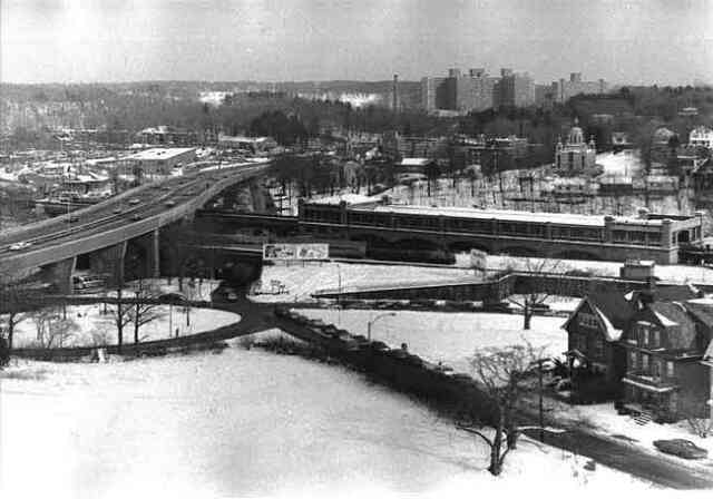 Morton St. overpass and the old Forest Hills Station. Late 1980s.