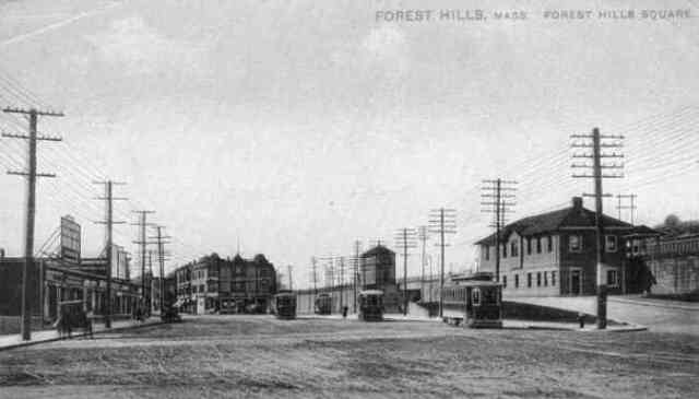 The Forest Hills station of the Boston & Providence Railroad.