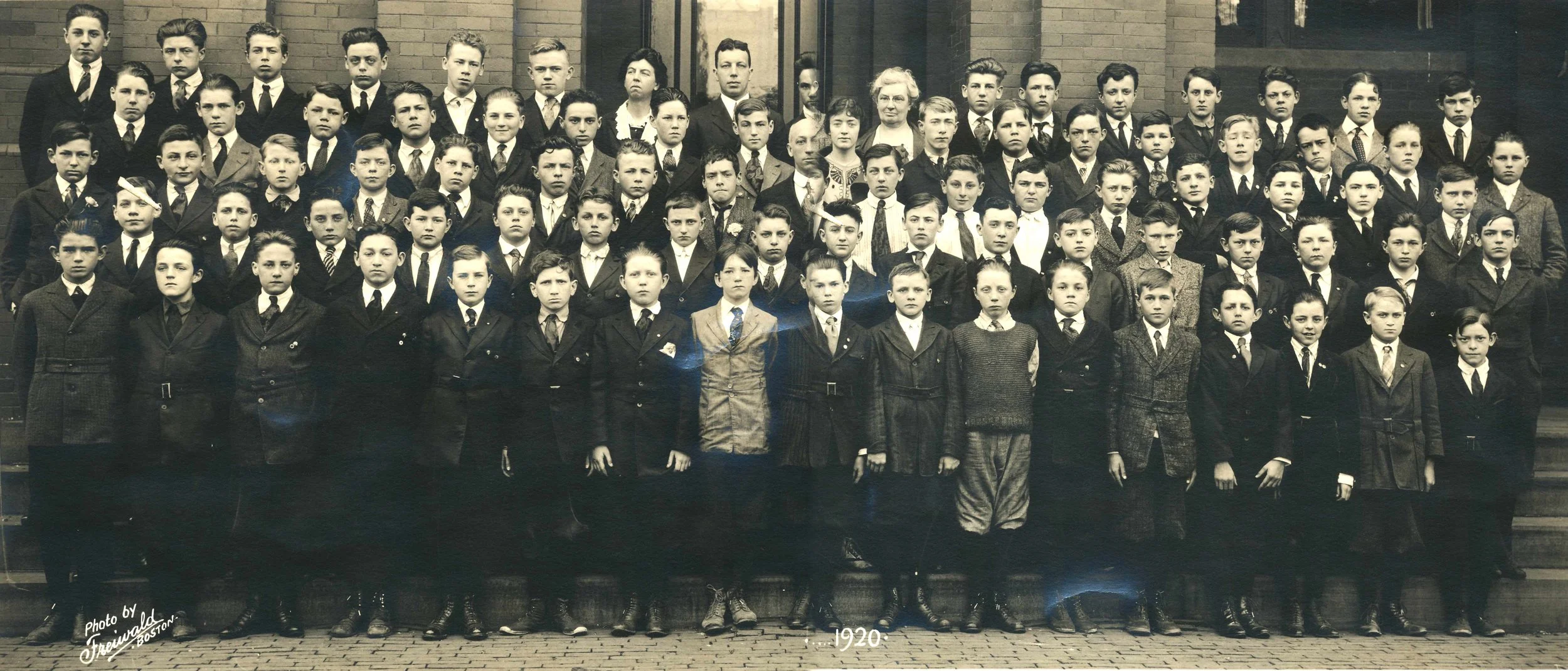Agassiz School class of 1920. Jamaica Plain Historical Society Archives. Download high-resolution file .