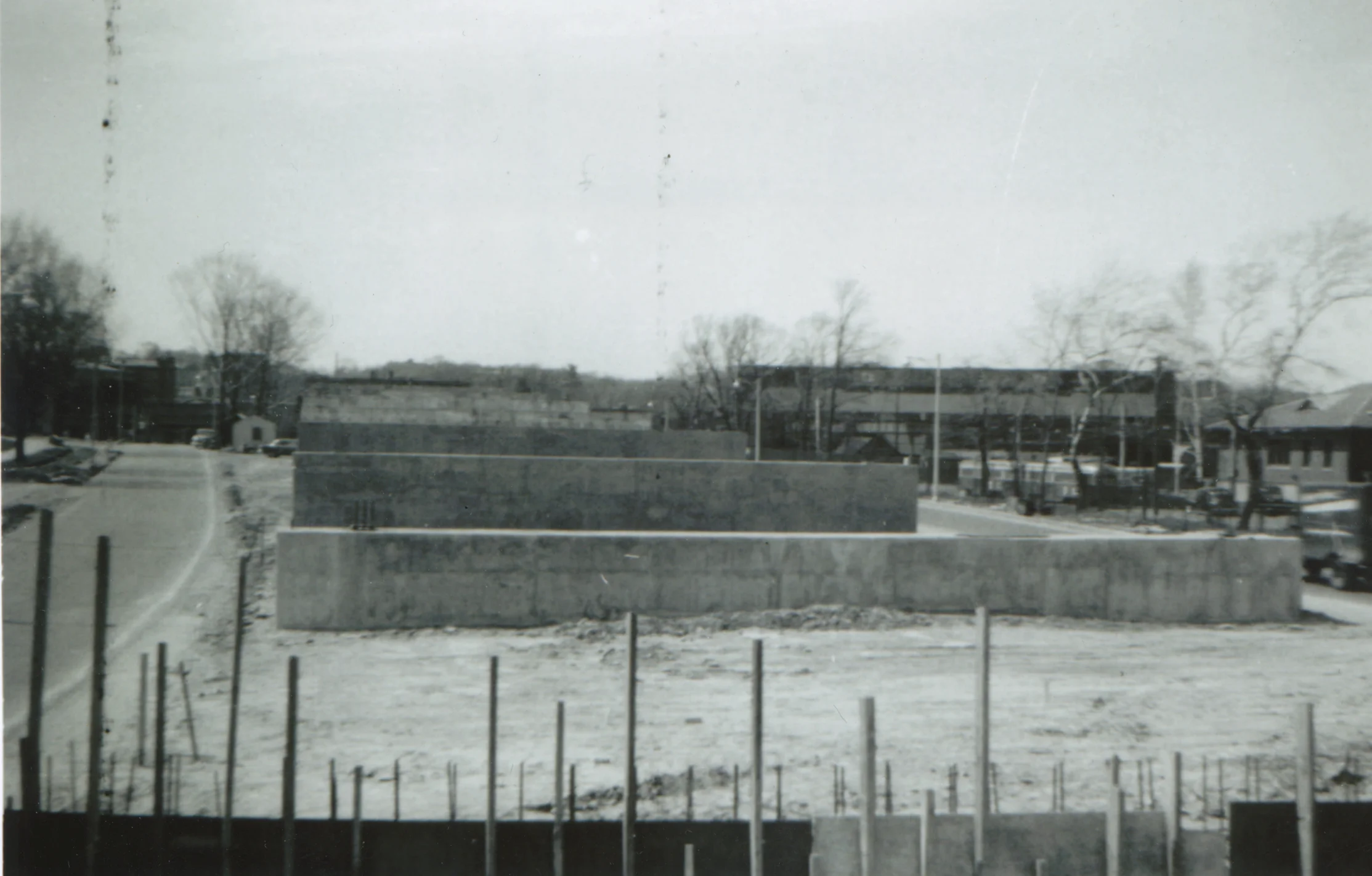 Construction of Casey overpass in 1952 or 1953. Photograph courtesty of Ed Barrett.