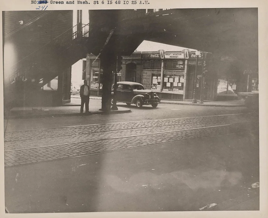 Green and Washington Streets. Courtesy of City of Boston Archive .