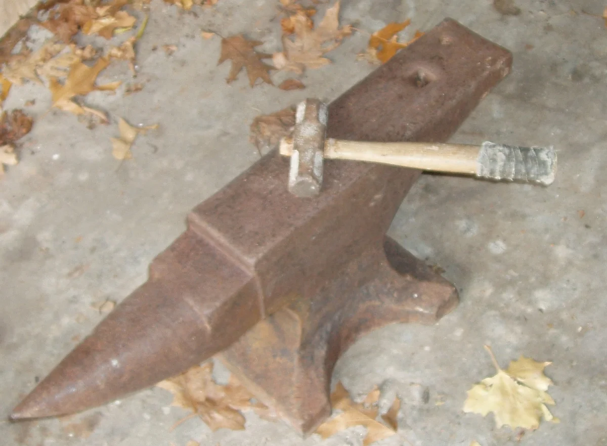 Anvil and hammer, courtesy of John Lovett