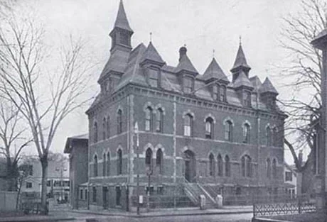 This exterior shot of the District 13 police station was published in a 1901 souvenir book.
