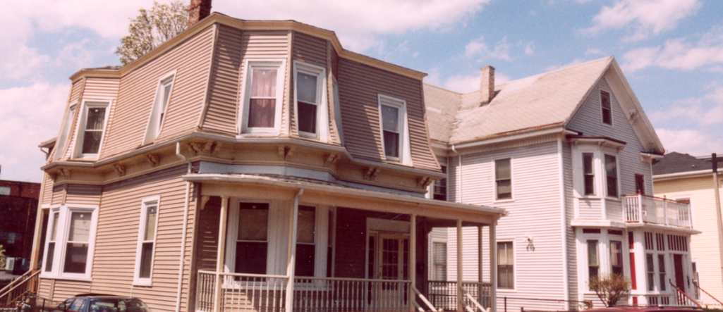 Number 7 (1872) and 5 (circa 1880) Weld Avenue. These are “Streetcar” housing that were developed, designed, and built by George Cox.