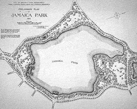 Jamaica Park Plan, 1892. Frederick Law Olmsted.