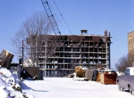 Construction begins on the Jamaicaway Towers in 1965. Photograph courtesy of Paul Gill.