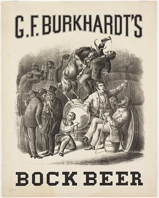 G.F. Burkhardt's Bock Beer poster https://commons.wikimedia.org/wiki/File:G._F._Burkhardts_bock_beer.jpg