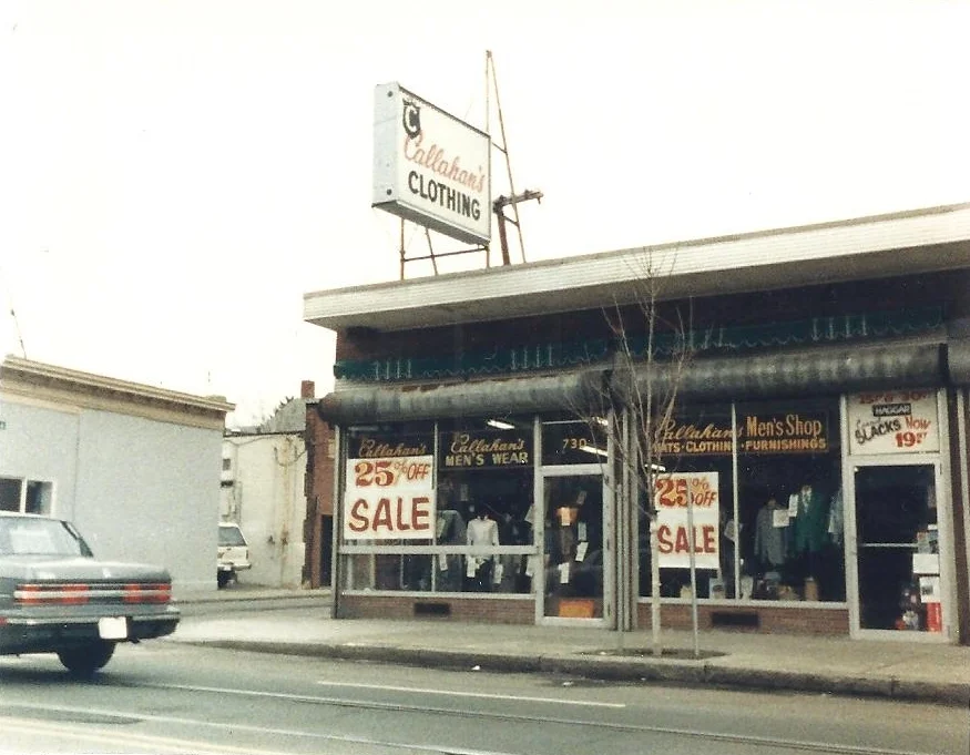 Callahan's Men's Shop. Jamaica Plain Historical Society archives.