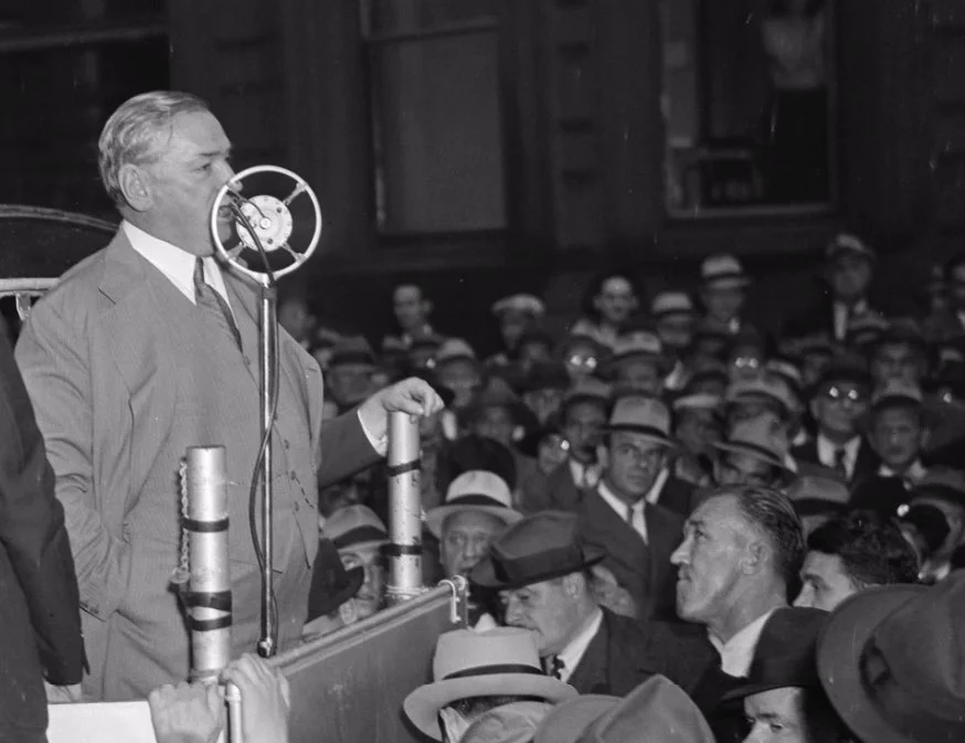 Curley speaks on nomination night, 9/20/1938. Jamaica Plain Historical Society archives. https://www.digitalcommonwealth.org/search/commonwealth:kk91g4508