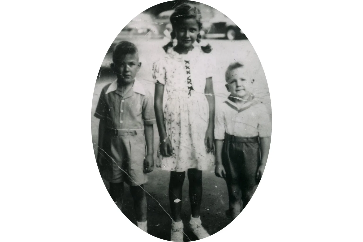 (left to right) Jim, Chris, and Jack Cradocks. 1946.