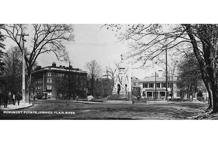 View of Monument square about 1905.
