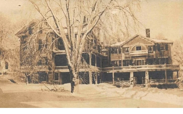 Photographic postcard. Possibly the John R. Alley house that stood at 3 Revere Street on the corner of Elm Street in Jamaica Plain. Download 68mb .tif file.