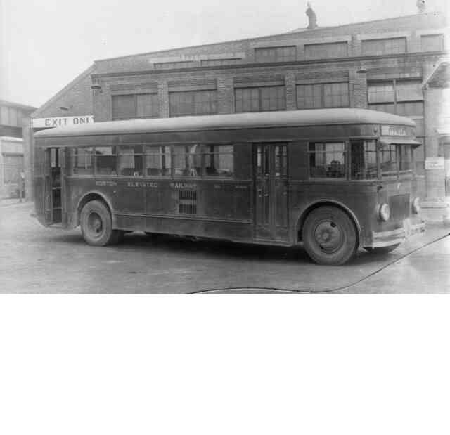  A city bus operated by the Boston Elevated Railway sits outside the Forest Hills station in 1930. Courtesy Anthony Sammarco. 